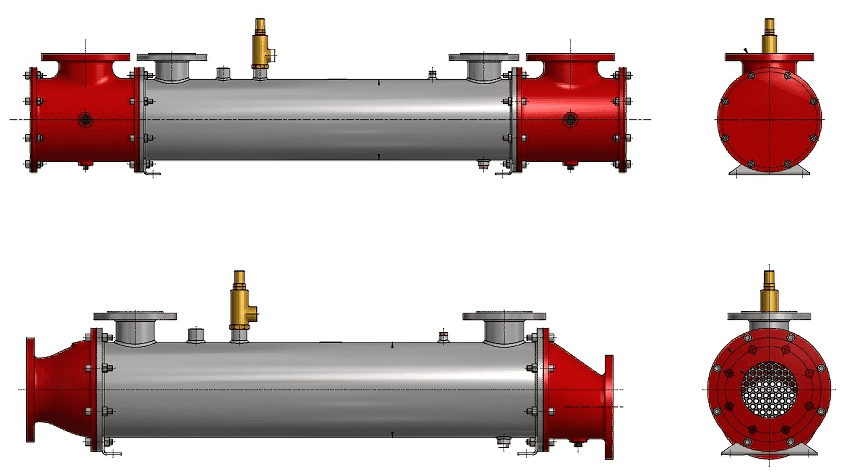 Bowman Exhaust gas heat exchanger side view